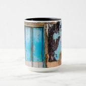 Blauwe wand en deur mok (Midden)