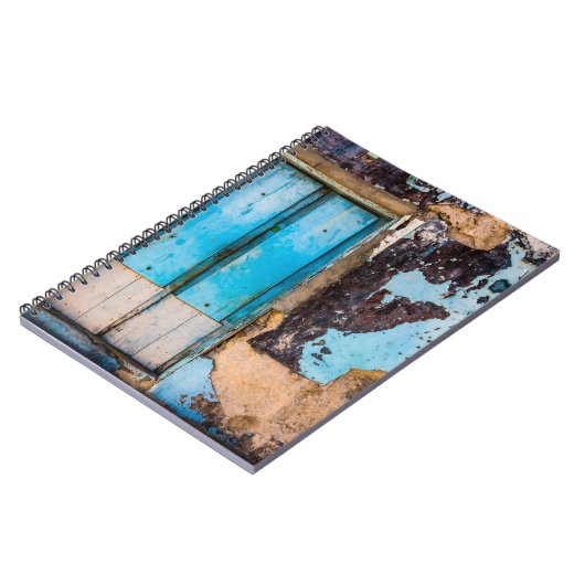 Blauwe wand en deur notitieboek (Linkerzijde)