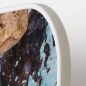 Blauwe wand en deur pickleball paddle (Links Detail)