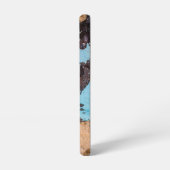 Blauwe wand en deur samsung galaxy hoesje (Linkerkant)