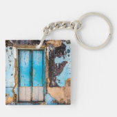 Blauwe wand en deur sleutelhanger (Achterkant)