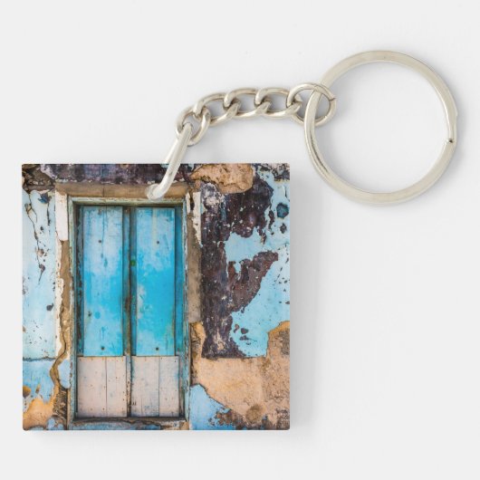 Blauwe wand en deur sleutelhanger (Achterkant)