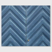 Blauwe wand van houten wieg cadeaupapier (Vlak)