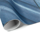 Blauwe wand van houten wieg cadeaupapier (Rol Hoek)