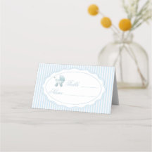 Blauwe Wandelwagen Jongens Baby Shower Tafel Numme