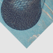 Blauwe Warm Luchtballon-ontkoppeling Tissuepapier (Detail)