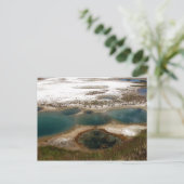 Blauwe warme Springs-geelsteen Briefkaart (Staand voorkant)