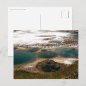 Blauwe warme Springs-geelsteen Briefkaart (Voorkant / Achterkant)