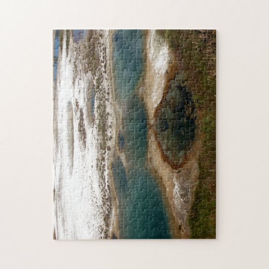 Blauwe warme Springs-geelsteen Legpuzzel (Verticaal)