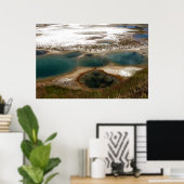 Blauwe warme Springs-geelsteen Poster (Thuiskantoor)