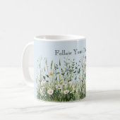 Blauwe Wasbeer Bloemendromen Koffiemok (Voorkant links)