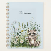 Blauwe Wasbeer Bloemendromen Planner (Voorkant)