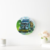 Blauwe WASKast voor vrachtwagens met brede lading Ronde Klok (Huis)