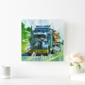 Blauwe WASKast voor vrachtwagens met brede lading Vierkante Klok (Huis)