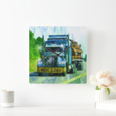 Blauwe WASKast voor vrachtwagens met brede lading Vierkante Klok (Huis)