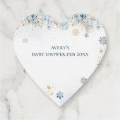 Blauwe waslijn koud buiten Baby Boy Shower Bedankjes Labels (Achterkant)