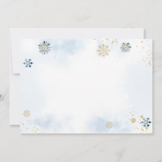 Blauwe waslijn koud buiten Baby Boy Shower Bedankkaart (Achterkant)