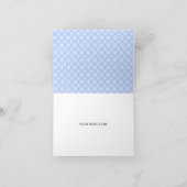 Blauwe waslijn Modern Baby shower Bedankt Card (Binnen)