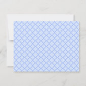 Blauwe waslijn Modern Baby shower Invitation Kaart (Achterkant)