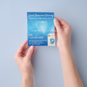 Blauwe Wasmachine Janitorial Maid House Clean Flyer (Hand)