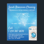 Blauwe Wasmachine Janitorial Maid House Clean Flyer<br><div class="desc">Blauwe Wasmachine Janitorial Maid House Clean</div>