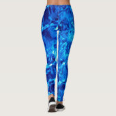 Blauwe Water Achtergrond Leggings (Achterkant)