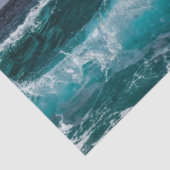 Blauwe Water Oceaangolven Tissuepapier (Detail)