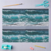 Blauwe Water Oceaangolven Tissuepapier (Craft)