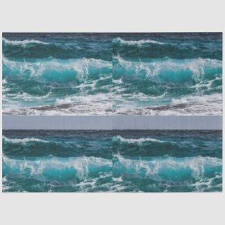 Blauwe Water Oceaangolven Tissuepapier