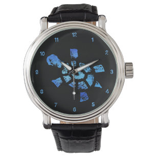 Blauwe Water Turtle Tijd Horloge
