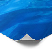 Blauwe waterachtergrond - Gepersonaliseerd Sjabloo Poster (Hoek)
