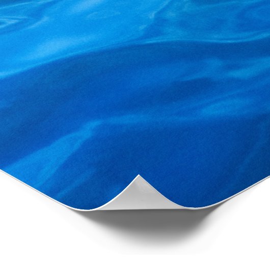 Blauwe waterachtergrond - Gepersonaliseerd Sjabloo Poster (Hoek)