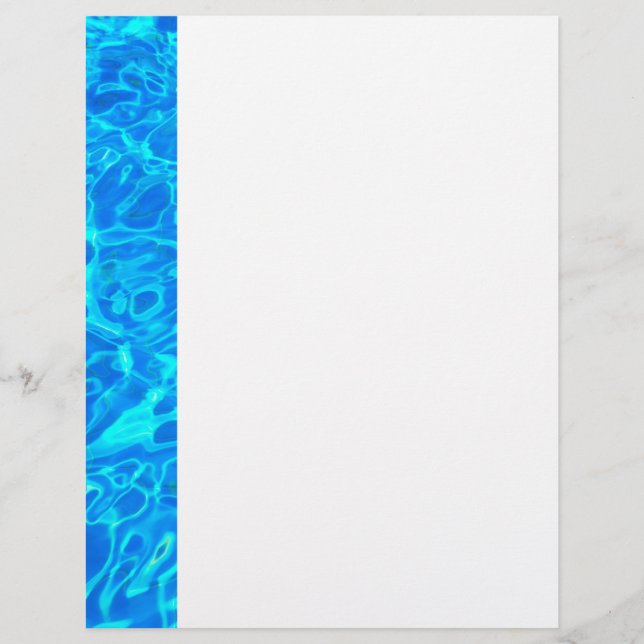 blauwe waterachtergrond Letterhoofd (Voorkant)