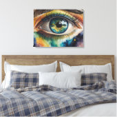 Blauwe waterarend canvas afdruk (Insitu (Slaapkamer))