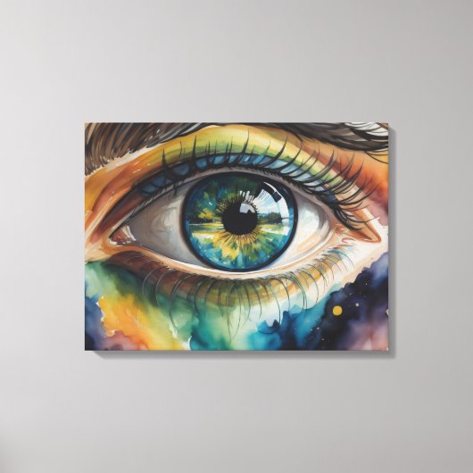 Blauwe waterarend canvas afdruk (Voorkant)