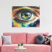 Blauwe waterarend canvas afdruk (Insitu (Woonkamer))