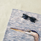 Blauwe waterbadhanddoek strandlaken (In situ)