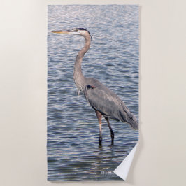 Blauwe waterbadhanddoek strandlaken