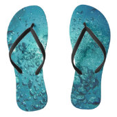 Blauwe waterbellen  teenslippers (Voetbed)