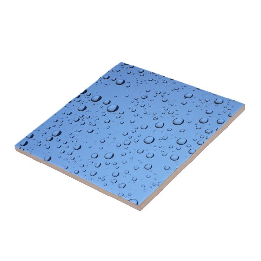 Blauwe waterbellen tegeltje (Zijkant)