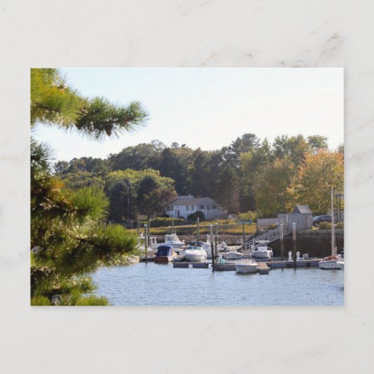  blauwe waterboat Marina Briefkaart (Voorkant)