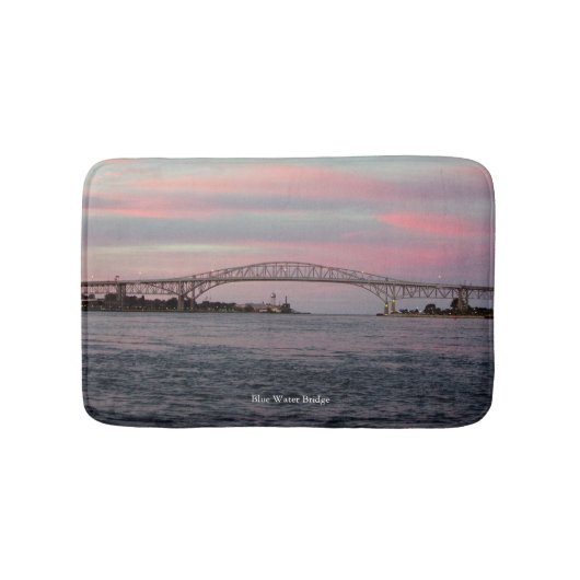 Blauwe waterbrug badmat (Voorkant)