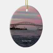 Blauwe waterbrug keramisch ornament (Rechts)