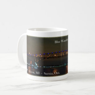 Blauwe waterbrug, nachtelijke mok