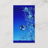 BLAUWE WATERBUBBELS WATER VERS DUIDELIJKE DIGITALE VISITEKAARTJE (Achterkant)