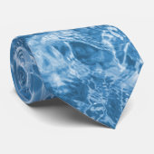 blauwe waterdas stropdas (Opgerold)