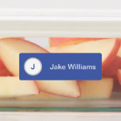 Blauwe waterdichte keurmerken met initiaal labels (Aangebracht)