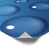 Blauwe Waterdruppel Textuur Poster (Hoek)