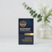 Blauwe waterdruppellaag Gold Tab-zwembad Visitekaartje (Staand voorkant)