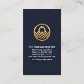 Blauwe waterdruppellaag Gold Tab-zwembad Visitekaartje (Achterkant)